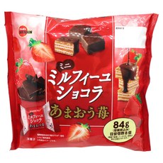 BOURBON 北日本 迷你千層巧克力 Amasou 草莓 8入, 1個, 84g