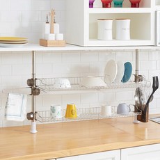 무타공 기둥형 싱크선반 식기건조대 700사이즈 2단, 1개, 혼합