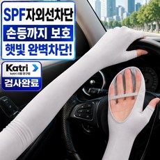 아벨린 여성 운전 팔토시 자외선차단 손등, 1개, 라이트 그레이