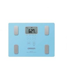 歐姆龍體重體脂肪計 HBF 235 無藍芽 健康管理用 雪白色熱銷, 1個, 粉藍, HBF235