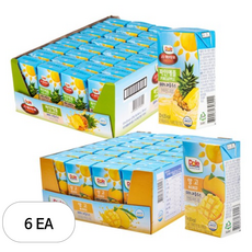 돌 스위티오 파인애플 주스 120ml 2p + 과즙 주스 망고 120ml 2p, 6세트