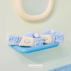 ARONSHOP 第二晨文創 洗臉髮帶，居家洗臉化妝髮帶, 1個, 洗臉髮帶-晚安檸檬款