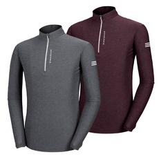 [이지바이] (1+1) 남성 긴팔 집업 티셔츠_스판 작업복 등산 아웃도어 집업티