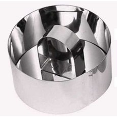 요리 플레이팅틀 원형 몰드 프레스 도구 음식 스테인레스 하트 모형 1. 8CM 원형 틀 + 압력판