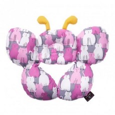 特價出清**現貨附發票**Elbini&co優寶兒護頸蝴蝶枕, 粉紅