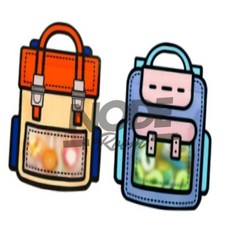 노드룸 책가방모양 어린이집 구디백 간식포장 지퍼백 소형 캔디포장백, 오렌지(품)(절)