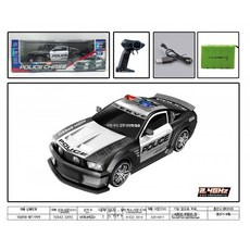 경찰차 장난감 RC 리모컨 고속 드리프트 모형 자동차 시뮬레이션 완구 차량 액션 놀이용, 1개, 야마 단일 배터리