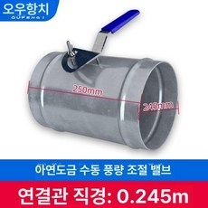 화목난로연통 댐퍼 연통 100MM 201스틸 스텐연통, [아연도금 두꺼운형] 250mm, 기본 색상