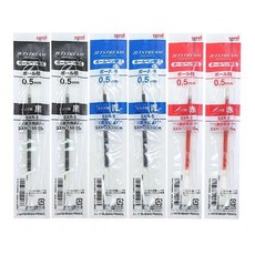 더주니 유니 제트스트림 단색 볼펜 리필 6개 0.5mm 리필심 SXR-5, 1개, 0.5 6개 세트 (블랙2+블루2+레드2)