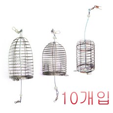 오드낚시 집어통 스텐 맨카고 소형 대형 원투 선상 자작 카고망, 맨카고 중형 10개입, 1세트