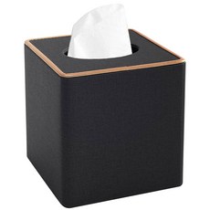 XNONE 가죽 티슈 박스 커버 홀더 직사각형 정리함 바닥 장식용 냅킨 캐디 베니티 드레서 스탠드 테이블 조리대 홈 오 카 레트로, 5 Linen Texture Bla