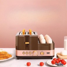 다기능 전기 토스트기 샌드위치 올인원 아침 식사, 커피컬러, 기본 색상