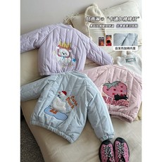 女童夾棉外套 秋冬新款洋氣寶寶上衣兒童冬裝棉襖棉服