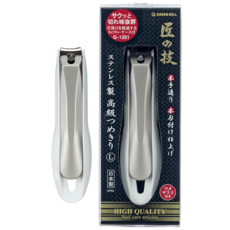 GREEN BELL 匠之技 不鏽鋼 指甲刀 G-1201(L), 1個, 銀色