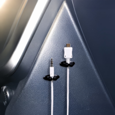 電線固定夾8粒裝，充電線收納集線器，桌面理線固線夾, 黑色 (8粒裝), 1個