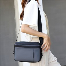 男包新款韓版休閑包單肩包簡約男士單肩包運動斜挎包牛津布包小包單肩側背包大容量肩背包男生側背包單肩側背包斜背包尼龍側背包, 深灰色