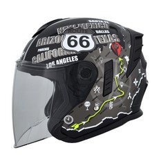 M2R FR-2 安全帽 紀念版 #5 66號公路, 消光黑,L, 1個