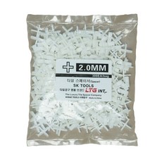 LTG 쿠사비 타일스페이스 타일간격제 십자 2.0mm 300개입, 1. 타일스페이스 2.0mm 십자(+) 흰색, 1개