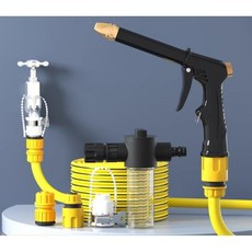 가정용 고압 세차 워터건 다기능 분사 노즐 호스 증압 세척기 정원 물뿌리개, 19_고압업그레이드25m호스물총, 25m