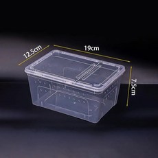 파충류 사육 상자 대형 투명 탈출 방지 테라리움 운송 임시 거주에 적합, 1개, 1. S