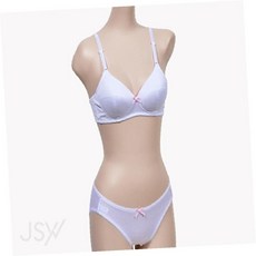 웍스비 리본포인트 주니어 2단계 AA컵 브라팬티세트 초등학생내의