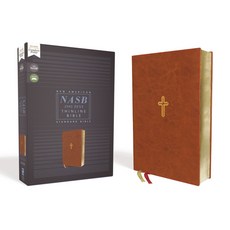 (영문도서) Nasb Thinline Bible Leathersoft Brown Red Letter Edition 1995 Text Comfort Print Imitation Leather, Zondervan, English, 9780310450962