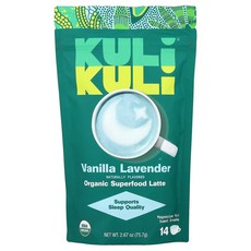 Kuli Kuli 유기농 슈퍼 푸드 라떼 바닐라 라벤더 75.7g, 75 g