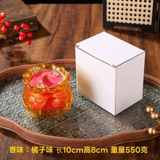 新年聚寶盆香薰蠟燭 國風留香持久 淡香 臥室禮物 伴手禮, 1個, 金色福袋聚寶盆香型【大橘大利】橘子味