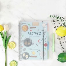 홈메이커 레시피북 DIY 수첩 쿠킹노트 일기장 요리책 다이어리 공책 줄노트 데일리, 화이트, 1개, 단일상품1