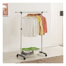 이동식 1단C 행거 아이보리 옷걸이행거, 본상품선택