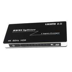 易控王 2.0版一進八出HDMI 2.0分配器 支援3D 4K HDMI分配器, 1個, 40-203-02