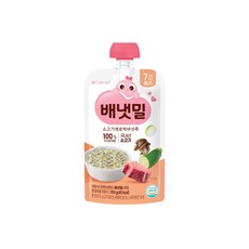 배냇밀 배냇밀 중기 이유식, 1개, 100g, 혼합맛(소고기/애호박/버섯)