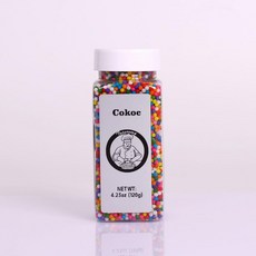 COKOC Rainbow Jimmies 스프링클 소프트 지미 부드러운 식용 무지개 스프링클 케이크 장식 아이스크림 장식 크리스마스 파티용 89.9g(3.1온스), 라운드 레인보우
