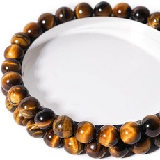 6mm 천연 오렌지 칼세도니 라운드 비즈 - 주얼리 제작 DIY 팔찌 목걸이용 벌크 원석 비즈 60개 - 크리스탈 스트레치 코드 포함 - 공예 선물용 스톤 비즈, 옐로우 타이거 아이