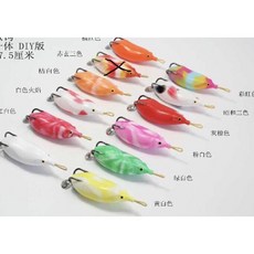 雷蛙小舖 DIY 改BKK訂製鉤 雷強 路亞 泰國鯉魚 狗呆 呆呆 假餌 蛙皮 魚虎 水庫, 粉白色,無, 1個