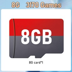N64 NES SNES 네오지오용 9개 에뮬레이터가 탑재된 8G 게임 카드 3000개 이상의 레트로 게임이 내장된 TF 메모리, 8G Game Card