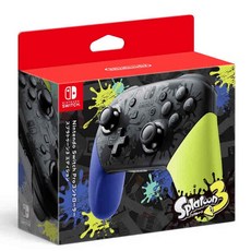 Nintendo Switch Pro 無線控制器，異度神劍2、大亂鬥SPECIAL、漆彈3 限定版, 1個, 漆彈大作戰3 控制器,手把+TOMTOC PRO手把收納盒