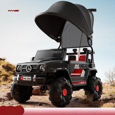 cha 전동 사륜차 충전식 손수레, 전기 구동, 1개, 탑 워리어블랙 12V 450000G 캐노피