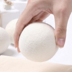 천연양모볼 6p 건조기볼 세탁 먼지제거 빨래건조 드라이볼 정전기방지 섬유유연, 1개, 7cm 6p+보관백_화이트
