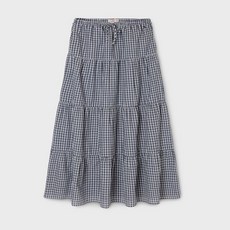 [백화점 정품] 25SS 후아유 여성 체크 롱 티어드 스커트 WHWHG3741F