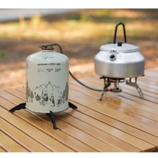 캠핑용 접이식 가스받침대 야외용 이소가스 스탠드 안전 버너, 1개, Po- 올리브