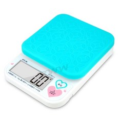 Dr.AV聖岡 日式高精度電子秤MA-1Q 大螢幕料理秤 3KG 可拆/水洗矽膠秤墊 電子秤 微量秤, 1個