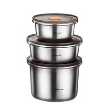 RIMISUNG 스텐 김치통 원형 직사각 정사각 반찬통 밀폐용기, 5개, 680ml