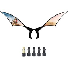 니페이다 모터사이클 블랙 블레이드 리어 뷰 사이드 미러 할리 크루저 초퍼 스포츠바이크 다이나 소프트테일 스트리트 바이크 스쿠터 더트 바이크(8mm 및 10mm 어댑터)에 맞는