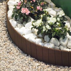 에코보드(Eko-Board) 연결식 정원울타리 테두리 휀스 경계 분리대 1m, (1) 에코보드 울타리 (브라운) 17cm x 1m