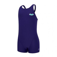 아레나 여아동 일반 3부 반신 실내수영복(오버랩)(A5SG1GL06)PPL