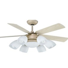 （修一 ）穩帝士 吊扇52吋 黃沙金 吊扇燈 52吋 6 1燈【付定時四段遙控】台灣製造, 白