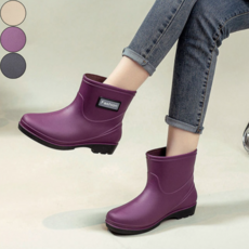 시즌몰 3Color 편안한 사계절 여성 장화 발편한 발목 레인슈즈 미끄럼방지 식당 주방 작업 방수화 방수 작업화
