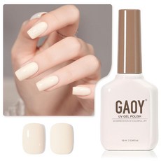 GAOY Jelly Nude 젤 매니큐어 16ml 시어 네오디뮴 젤 폴리쉬 네일 아트 DIY용 UV 라이트 큐어 색상 1078, 실크 화이트