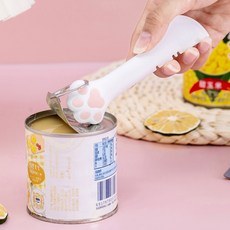 미니미마켓 반려동물 애완 동물 간식캔 통조림 뚜껑 사료스푼 캔따개, 오렌지